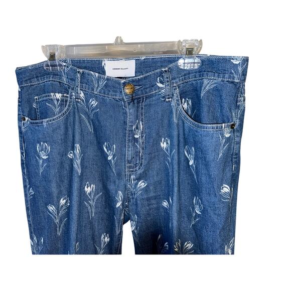 Current/Elliott The Fling Mid-Rise Relaxed Straight Jeans Size 30 - Picture 3 of 9